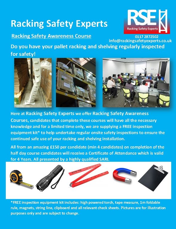 Amazingly priced Racking Safety Awareness Courses